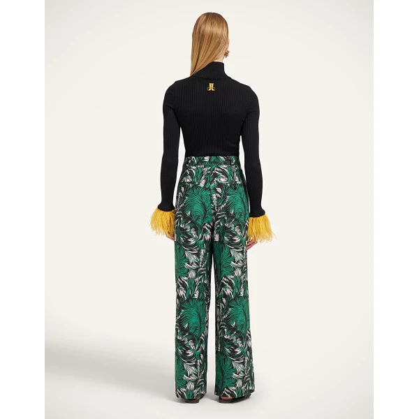 La DoubleJ Loose Pants in Quill Green at Luxury Shoes 