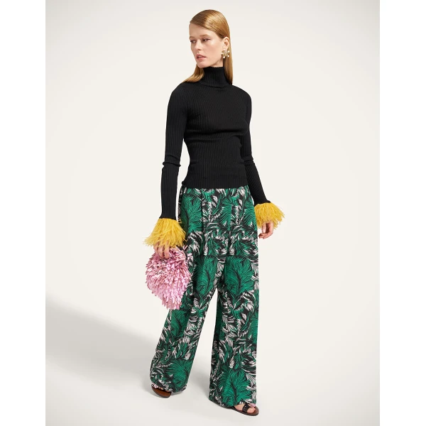 La DoubleJ Loose Pants in Quill Green at Luxury Shoes 