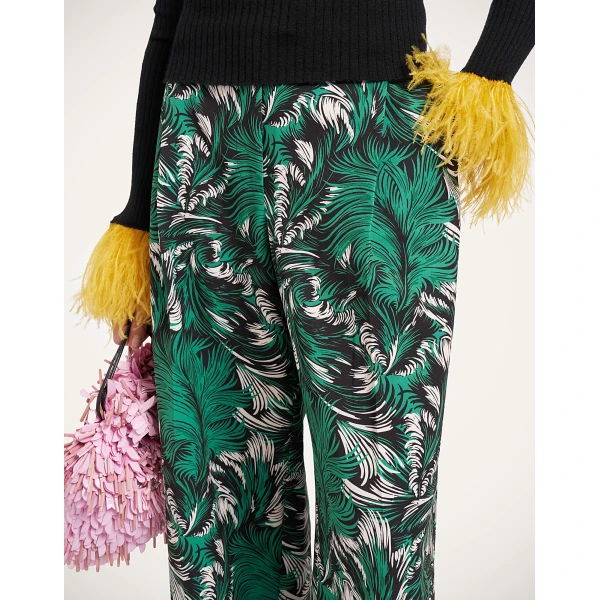 La DoubleJ Loose Pants in Quill Green at Luxury Shoes 