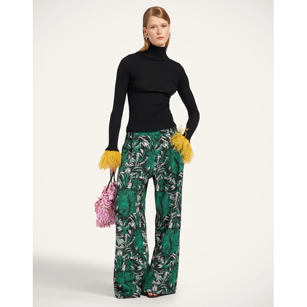 La DoubleJ Loose Pants in Quill Green at Luxury Shoes 