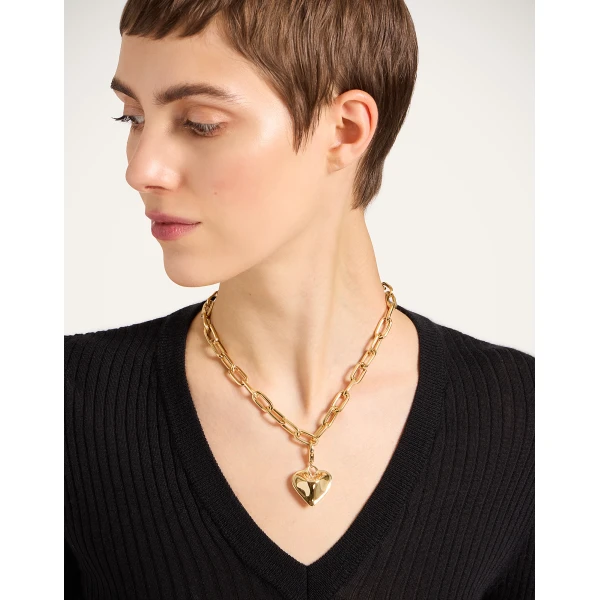 La DoubleJ Love Charm in 24K Gold Plate, view 2