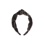 La DoubleJ Love Knot Headband in Bamboo Burgundy at Luxury Shoes 