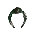 La DoubleJ Love Knot Headband in Quill Green at Luxury Shoes 