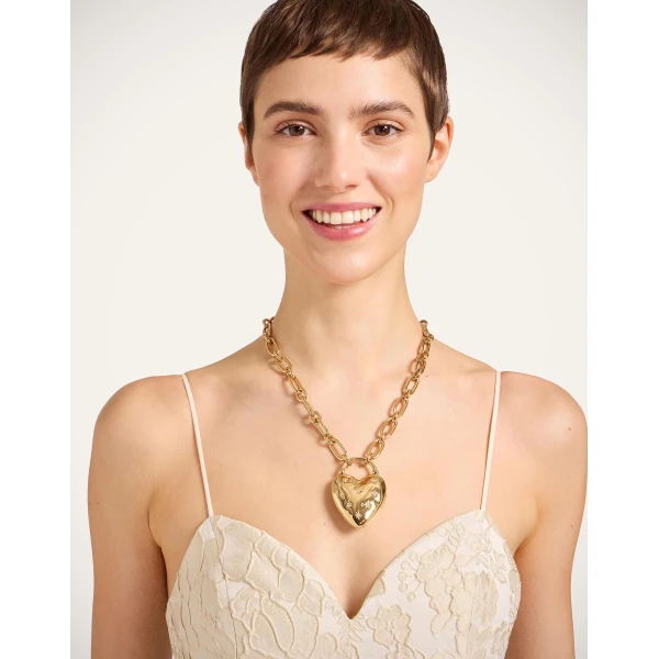 La DoubleJ Love Star Necklace in 24K Gold Plate & Swarovski Crystals at Luxury Shoes 