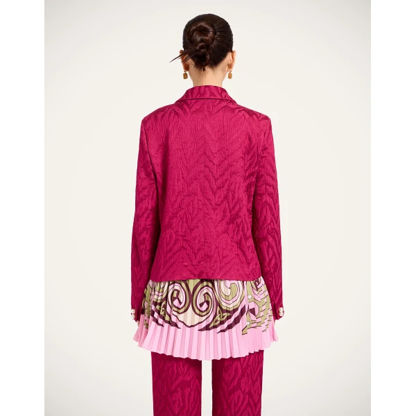La DoubleJ Luckycharm Jacket in Animalier Raspberry at Luxury Shoes 