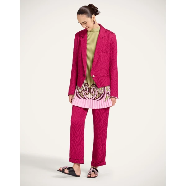 La DoubleJ Luckycharm Jacket in Animalier Raspberry at Luxury Shoes 