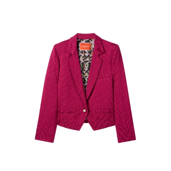 Luckycharm Jacket in Animalier Raspberry