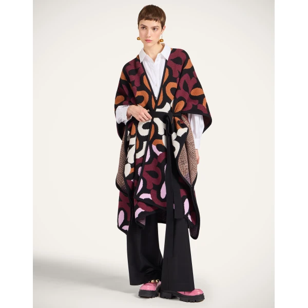 La DoubleJ Maiolika Robe in Multicolor Burgundy, view 2