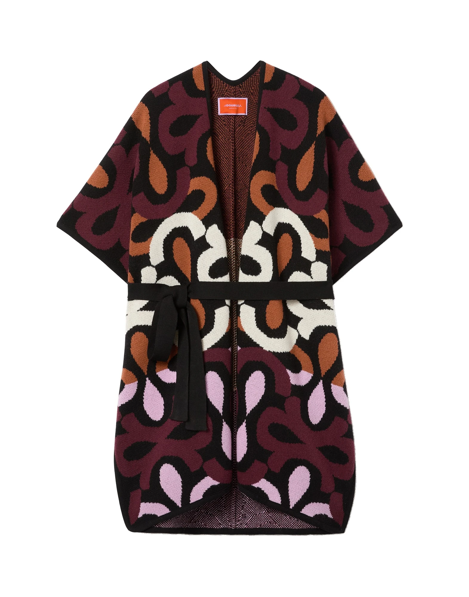 La DoubleJ Maiolika Robe in Multicolor Burgundy La DoubleJ Maiolika Robe in Multicolor Burgundy