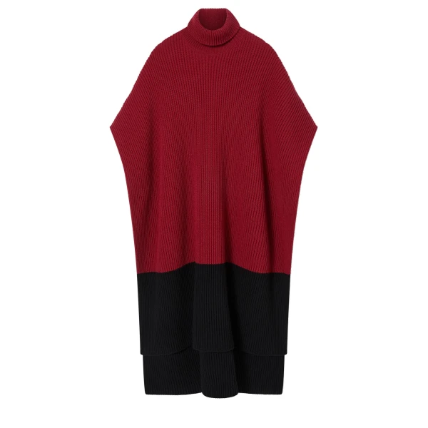Make An Entrance Cape Bicolor in Bicolor Burgundy and Black