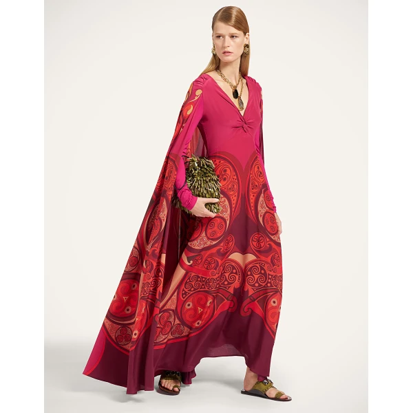 La DoubleJ Make An Entrance Dress in Alchemy Dark Red at Luxury Shoes 