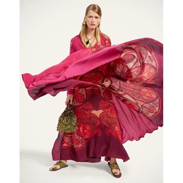 La DoubleJ Make An Entrance Dress in Alchemy Dark Red at Luxury Shoes 