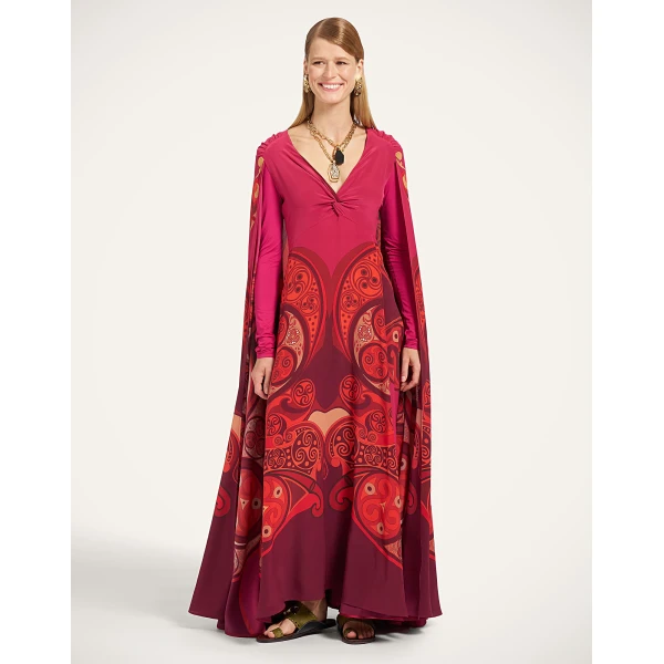 La DoubleJ Make An Entrance Dress in Alchemy Dark Red at Luxury Shoes 