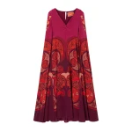 La DoubleJ Make An Entrance Dress in Alchemy Dark Red at Luxury Shoes 