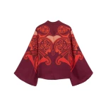 La DoubleJ Make An Exit Top in Alchemy Dark Red