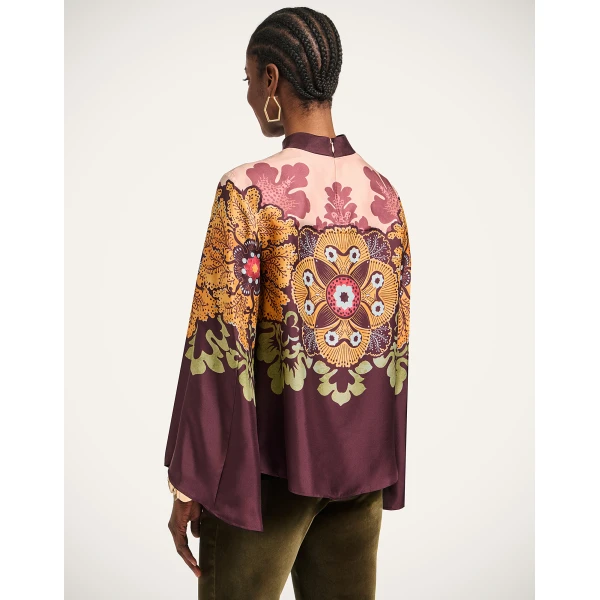 La DoubleJ Make An Exit Top in Bounty Burgundy, view 3
