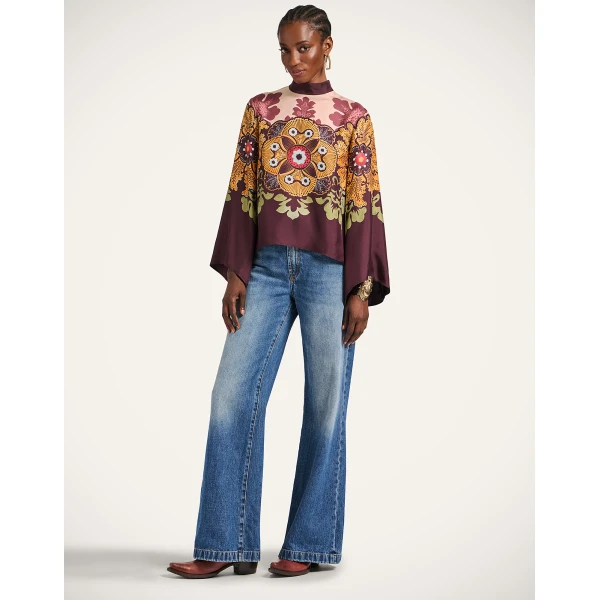 La DoubleJ Make An Exit Top in Bounty Burgundy, view 6