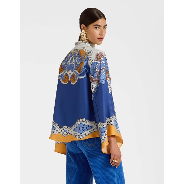La DoubleJ Make An Exit Top in Portal Light Blue, view 4
