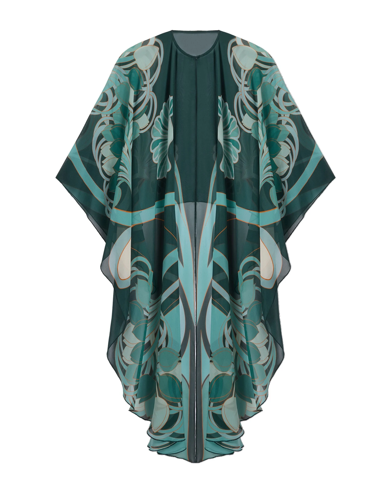 La DoubleJ Maria Cape in Blooming Tulip Dark Green at Luxury Shoes La DoubleJ Maria Cape in Blooming Tulip Dark Green at Luxury Shoes