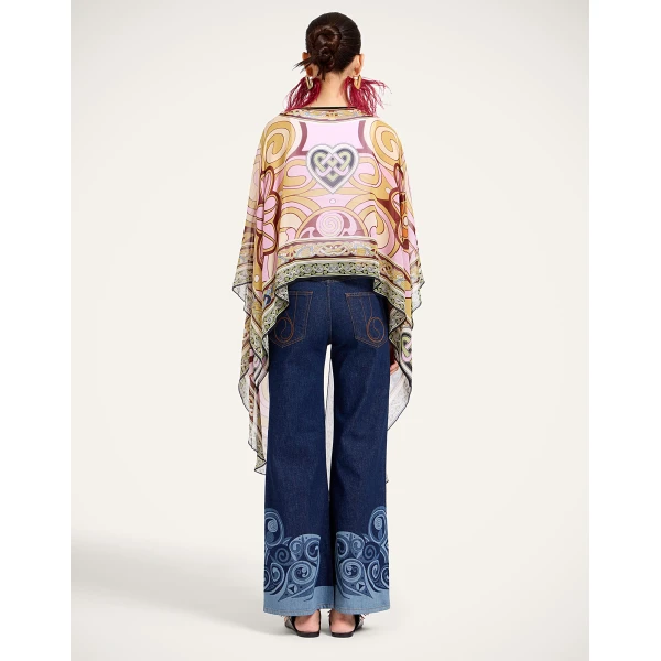 La DoubleJ Maria Cape in Kells Pink at Luxury Shoes 