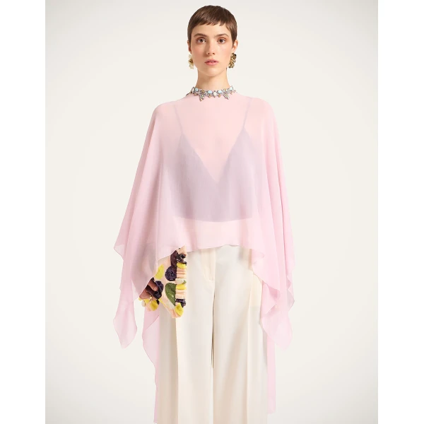 La DoubleJ Maria Cape in Pink at Luxury Shoes 