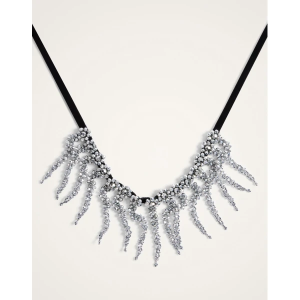 La DoubleJ Mayfair Necklace in Black at Luxury Shoes 