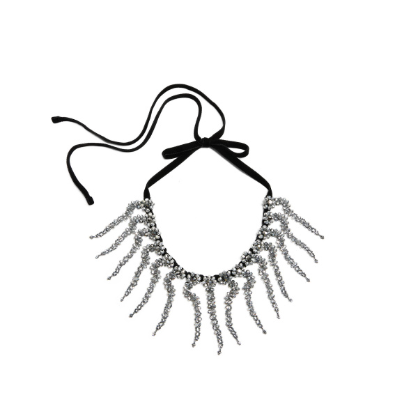 La DoubleJ Mayfair Necklace in Black at Luxury Shoes 