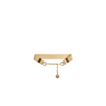 La DoubleJ Medallion Belt in Ecru at Luxury Shoes 