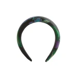 La DoubleJ Medici Headband in Botanical Black at Luxury Shoes 