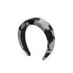 La DoubleJ Medici Headband in Lark Black at Luxury Shoes 