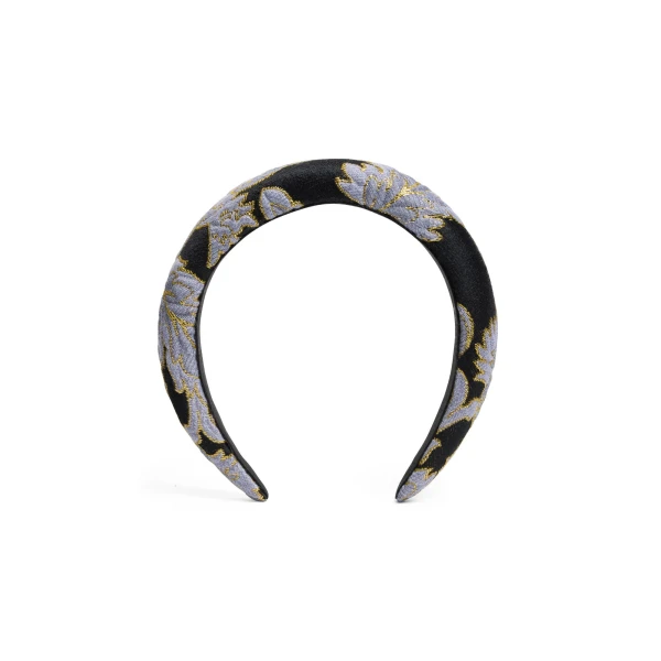 La DoubleJ Medici Headband in Lark Black at Luxury Shoes 