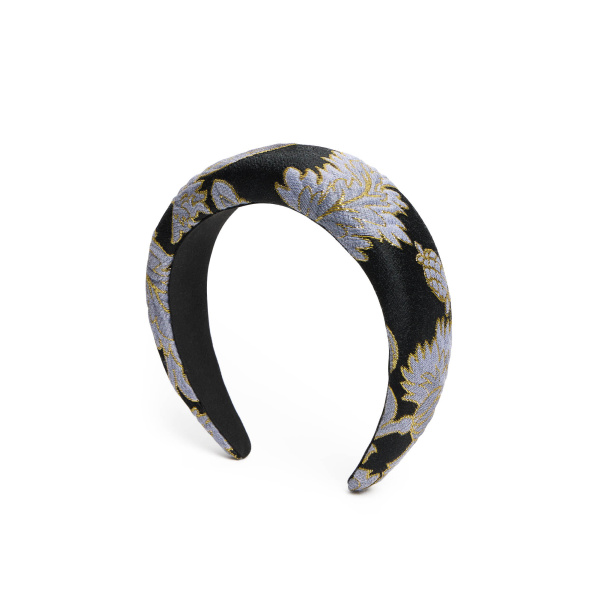 La DoubleJ Medici Headband in Lark Black at Luxury Shoes 