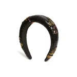 La DoubleJ Medici Headband in Mayfair Black at Luxury Shoes 