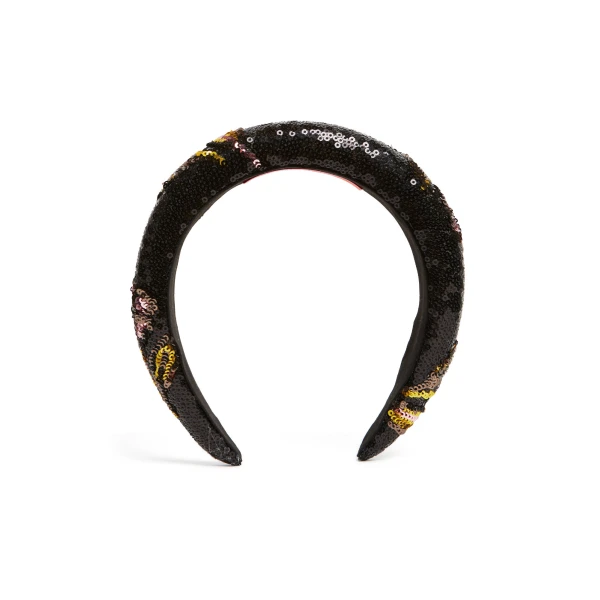 La DoubleJ Medici Headband in Mayfair Black at Luxury Shoes 
