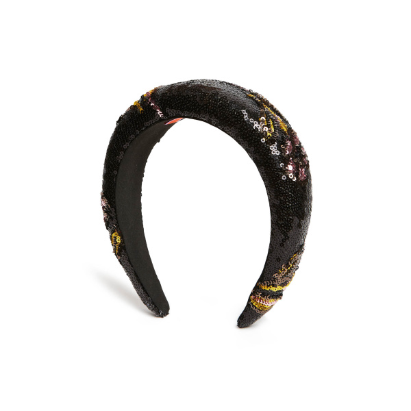 La DoubleJ Medici Headband in Mayfair Black at Luxury Shoes 
