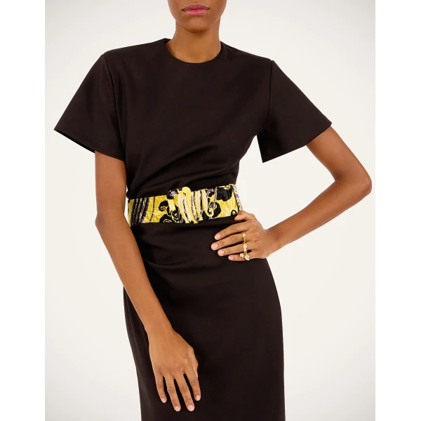 La DoubleJ Medium Belt in Atlantis Yellow at Luxury Shoes 