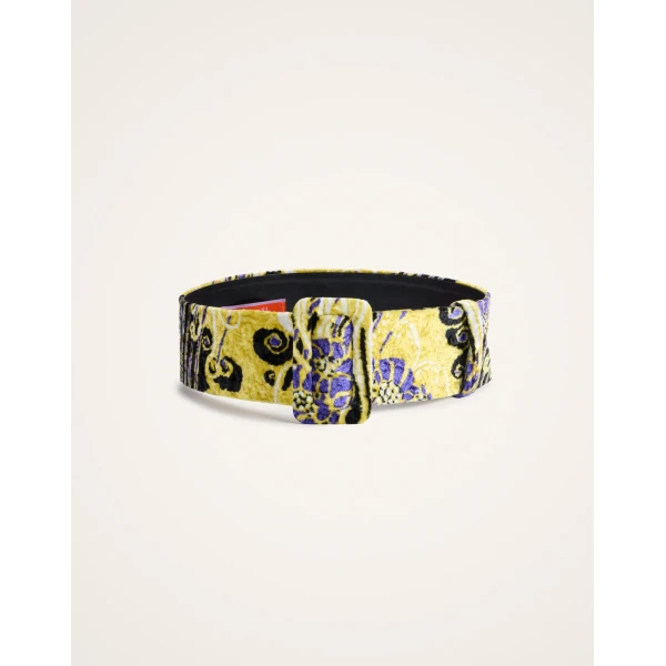La DoubleJ Medium Belt in Atlantis Yellow at Luxury Shoes 