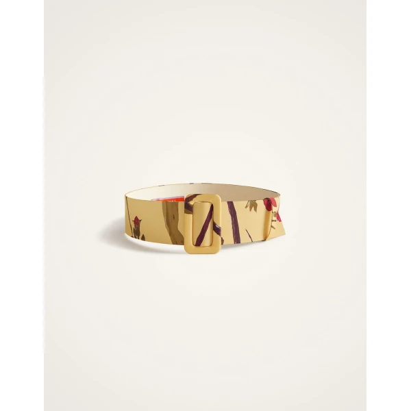La DoubleJ Medium Belt in Bamboo Yellow at Luxury Shoes 