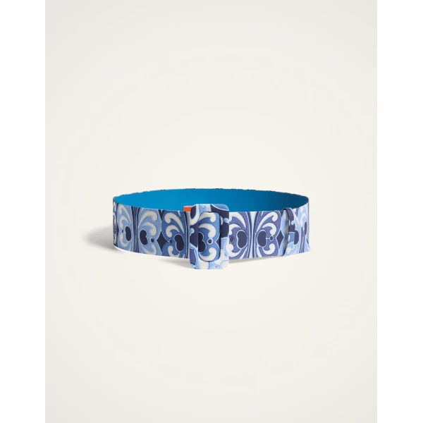 La DoubleJ Medium Belt in Cocoon Blue at Luxury Shoes 