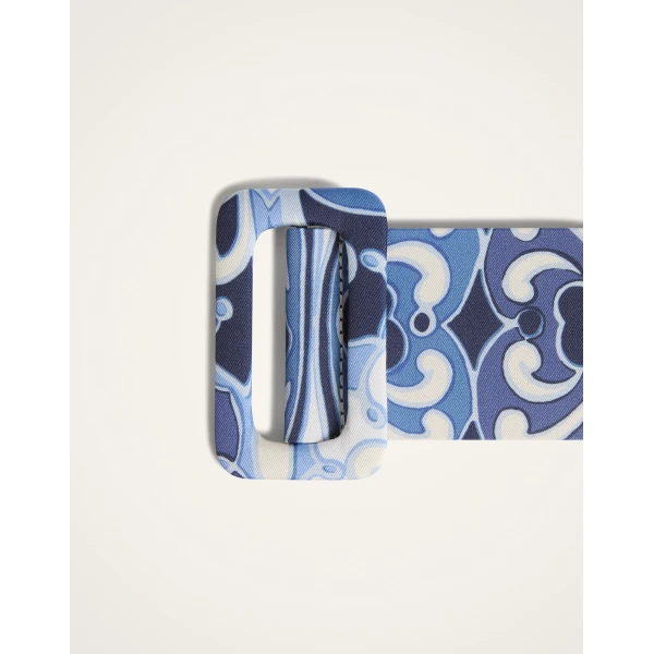 La DoubleJ Medium Belt in Cocoon Blue at Luxury Shoes 