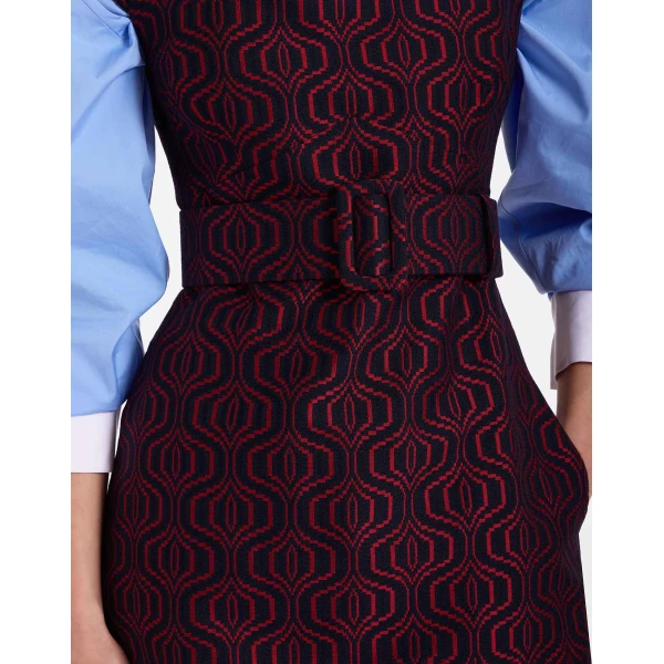 La DoubleJ Medium Belt in Pixel Blue at Luxury Shoes 