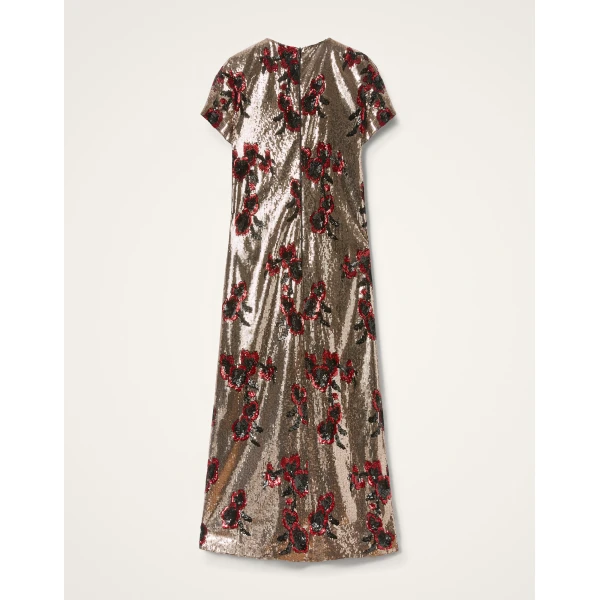 La DoubleJ Midi Swing Dress in Primrose Bronze, view 6