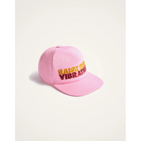 La DoubleJ Milano Cap in Raise Your Vibration Pink at Luxury Shoes 