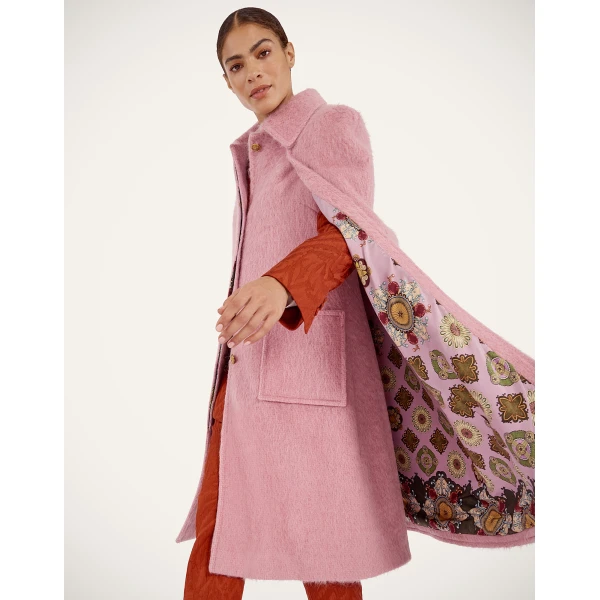 La DoubleJ Milano Cape Coat in Pink, view 4