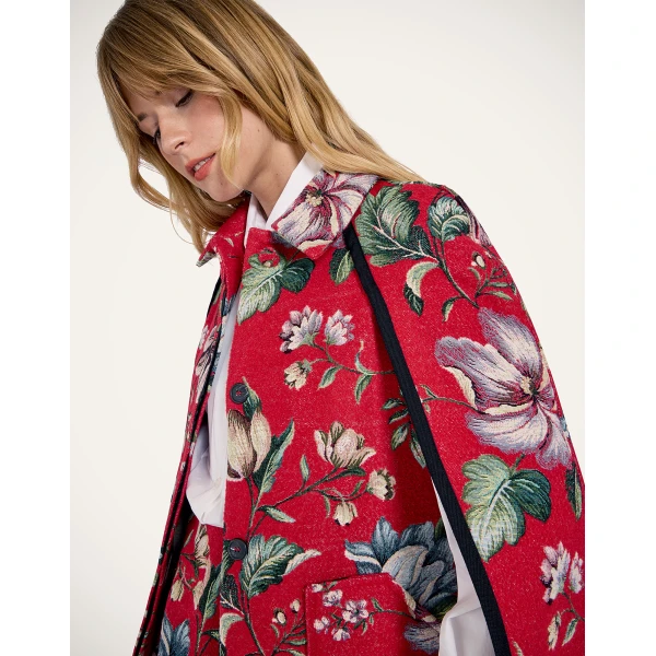 La DoubleJ Milano Mini Cape in Honolulu Red, view 5