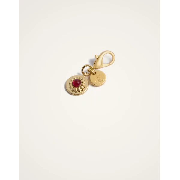 La DoubleJ Mineral Charm in 24K Gold Plate, view 3
