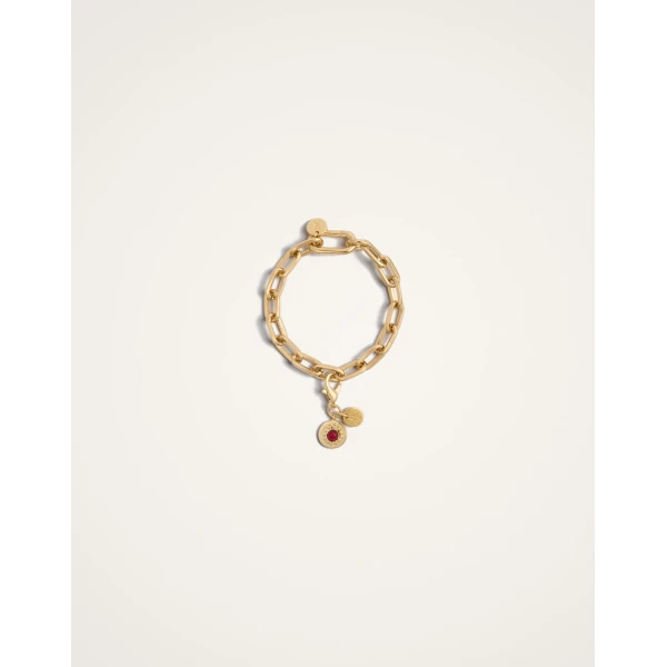 La DoubleJ Mineral Charm in 24K Gold Plate, view 4