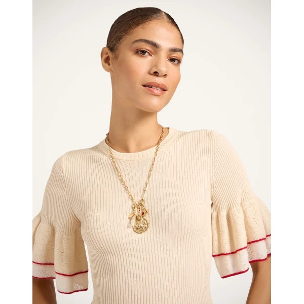 La DoubleJ Mineral Charm in 24K Gold Plate, view 5