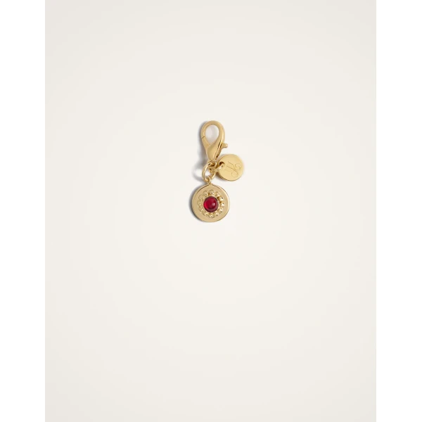 La DoubleJ Mineral Charm in 24K Gold Plate, view 6