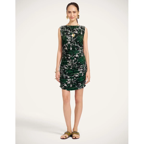La DoubleJ Mini Bandage Dress in Quill Green at Luxury Shoes 